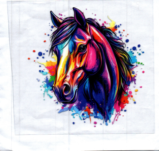 Colorful Horse Left Decal
