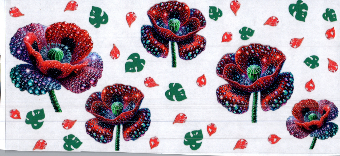 16 oz red flower's 7