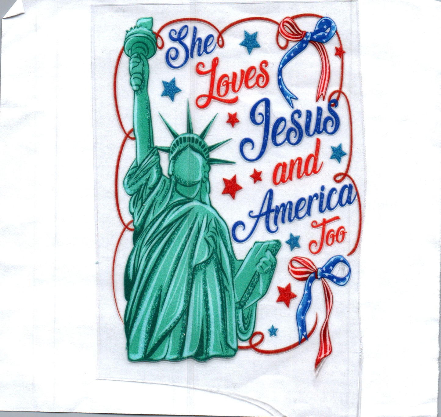 She loves Jesus and America too Patriotic Decal