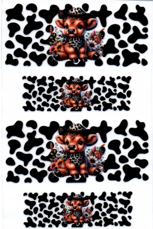 Black spots & cow & flowers Stanley Key Chain Wrap Double 74