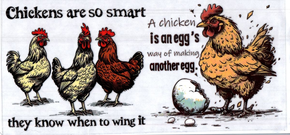 16 oz chickens are so smart crossed the road assorted 74