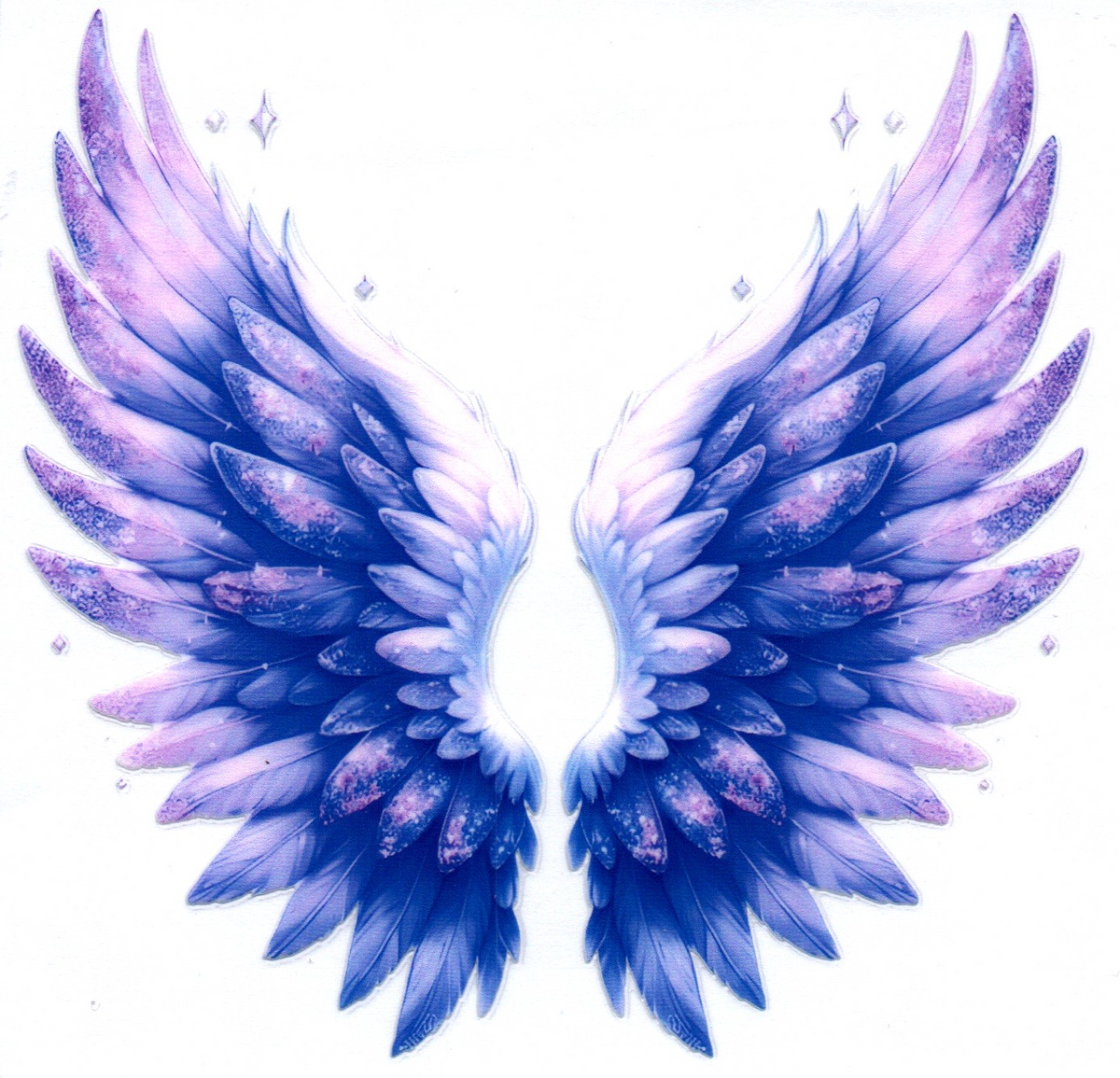 purple/blue wings Single Decal 7