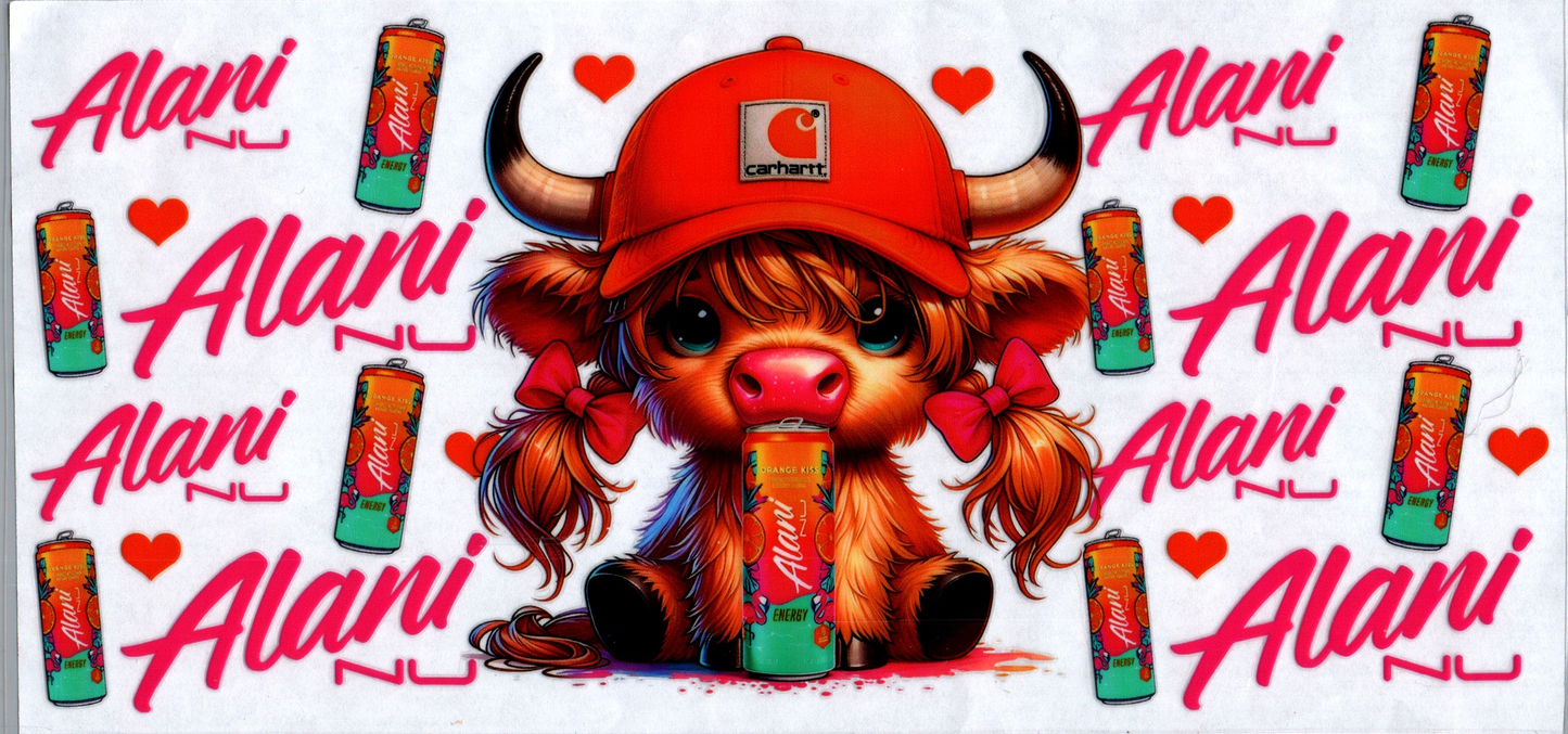 16 oz Alani Chartt Girl Cow with Braids #75