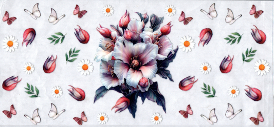 16oz White Flowers 75