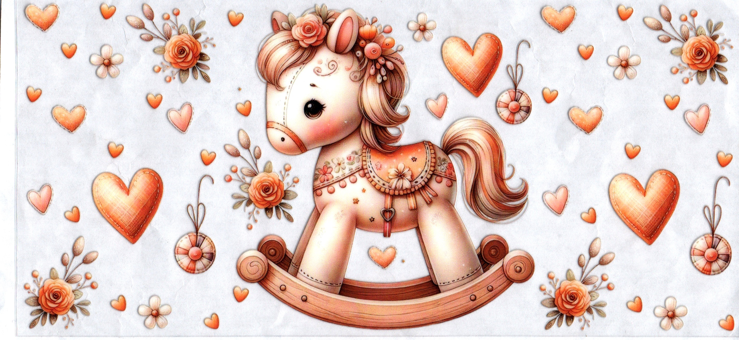 16oz Orange Rocking Horse Kids