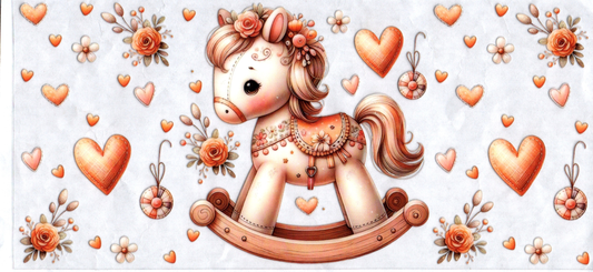 16oz Orange Rocking Horse Kids