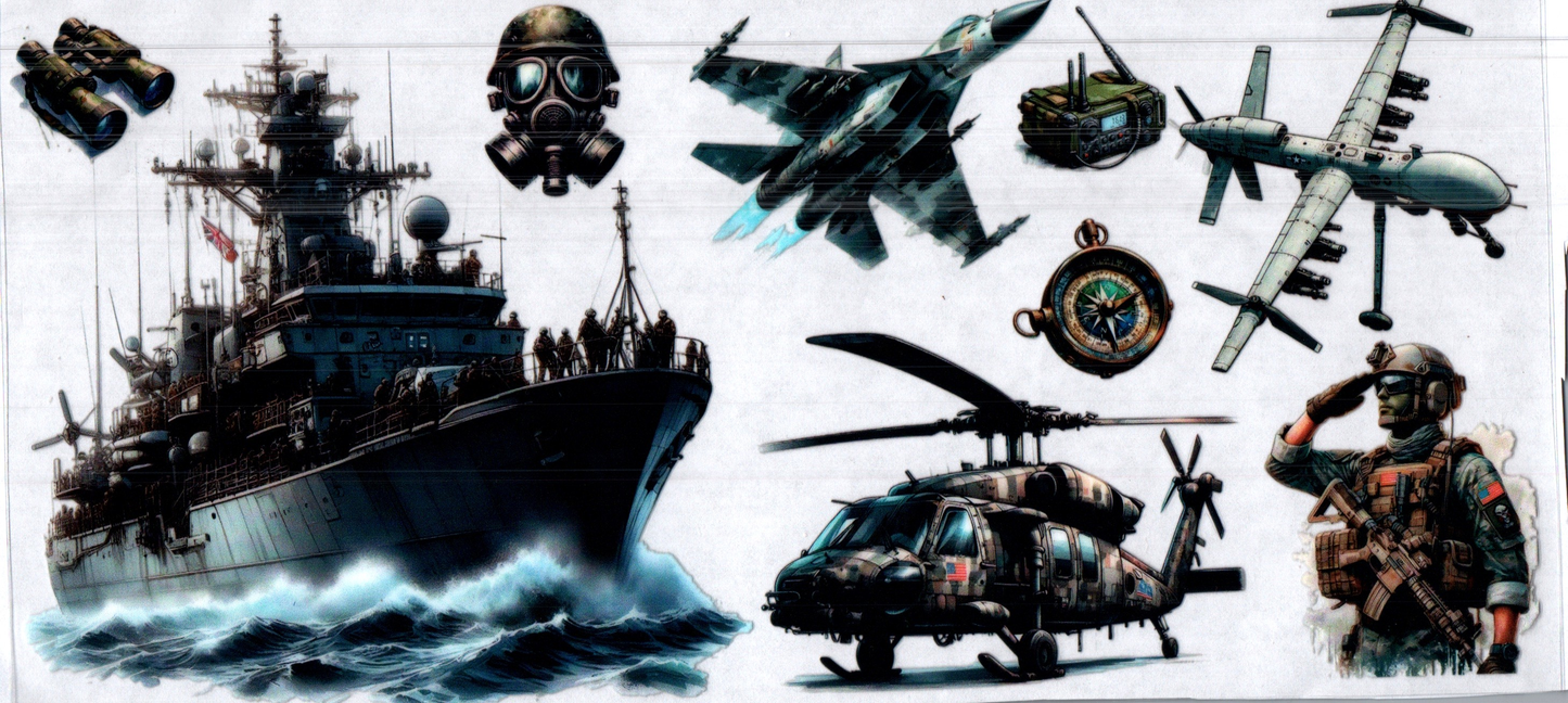 16 oz Military Navy Ship and Jets 65