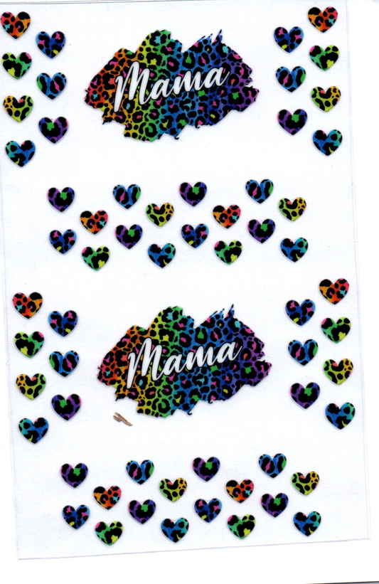 Rainbow Leopard Print Mama Key Chain Wrap Double 75