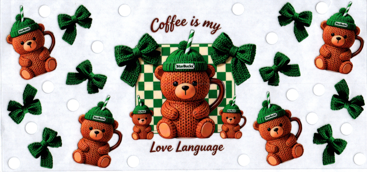 16oz star***** green hat bear coffee is my love language 76