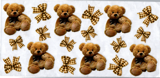16oz Brown Teddy Bears w/Bows Kids