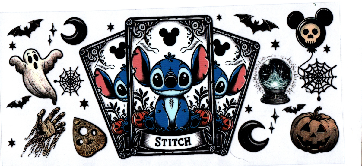 16oz Blue guy tarot cards and items Halloween 78