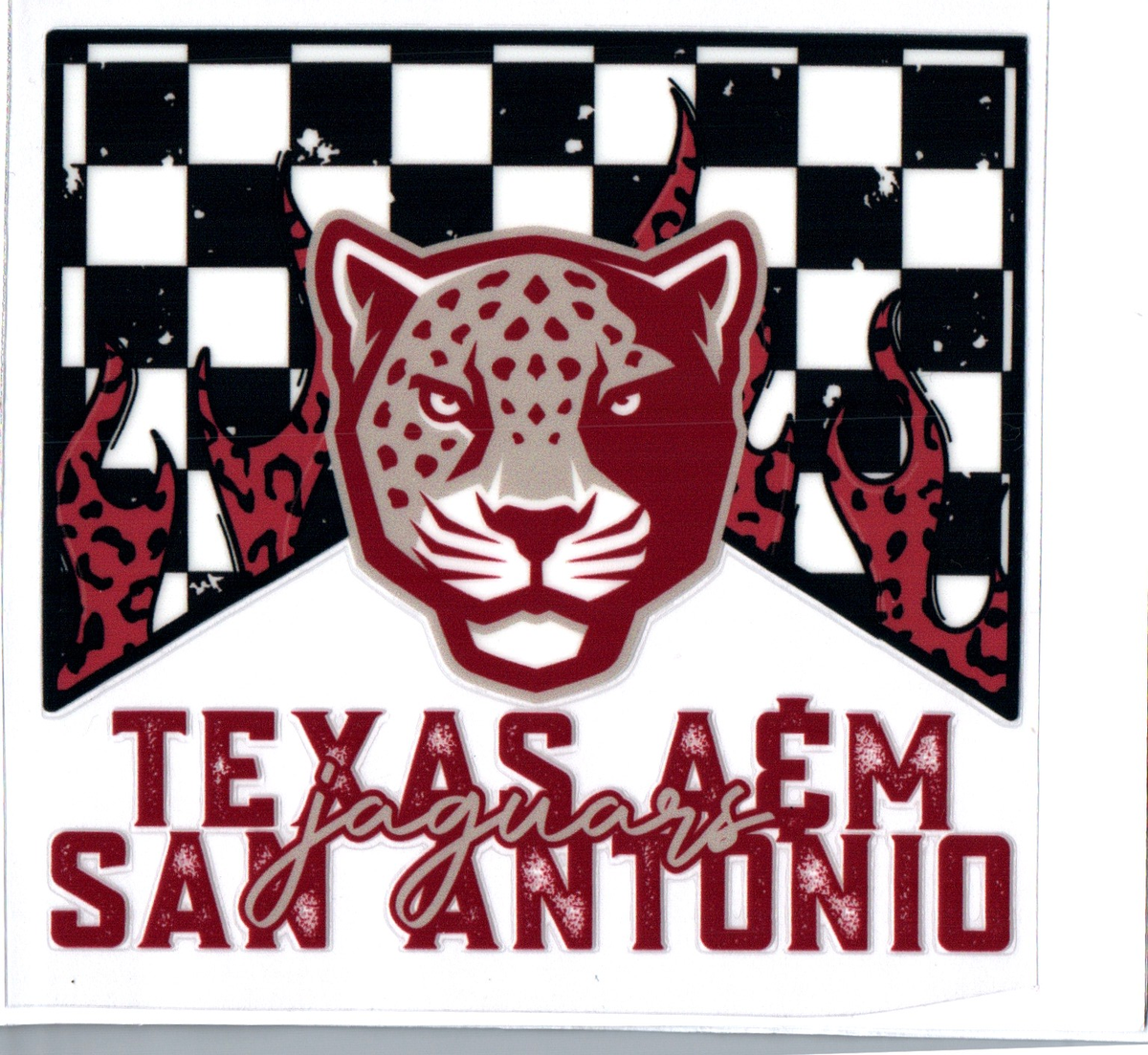 TX a & m jaguars Single Decal football 7