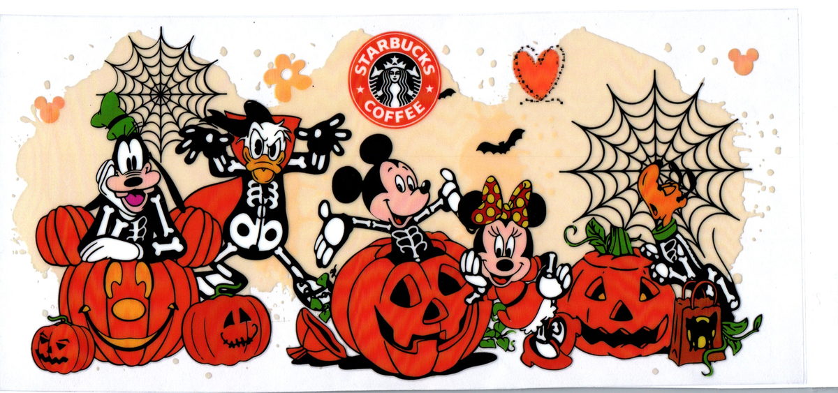 16oz Mousey friends in skeleton costumes Halloween 79