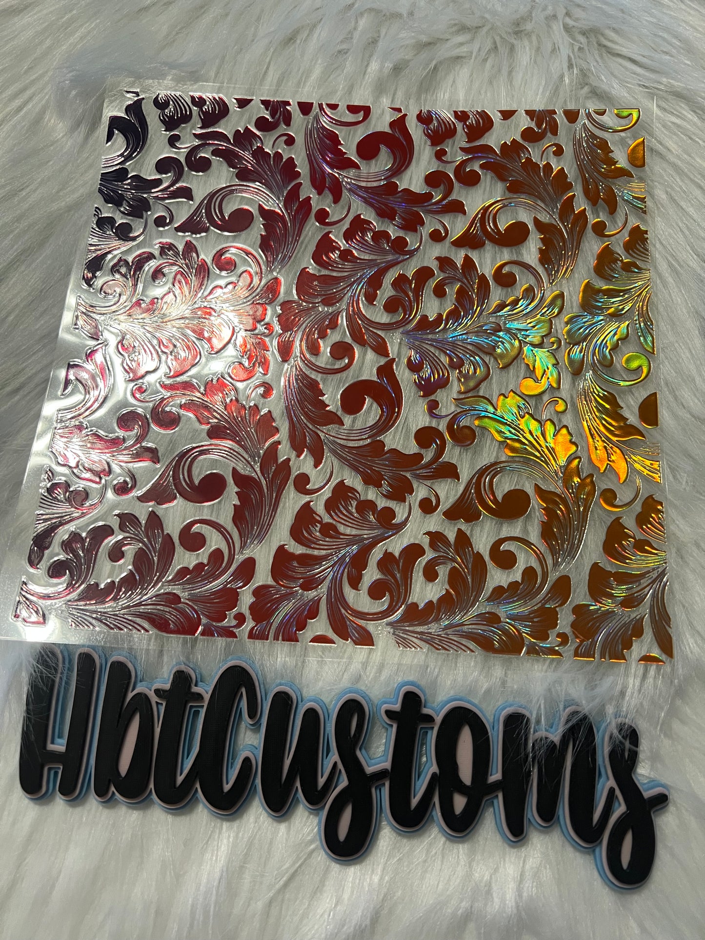Rainbow Filigree Holo Element 10 x 10