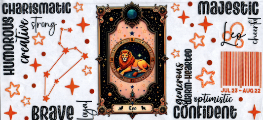 16oz Zodiac Tarot Card Leo 8