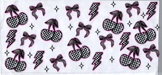 16oz Checkered Cherries and Lighting Bolts 8