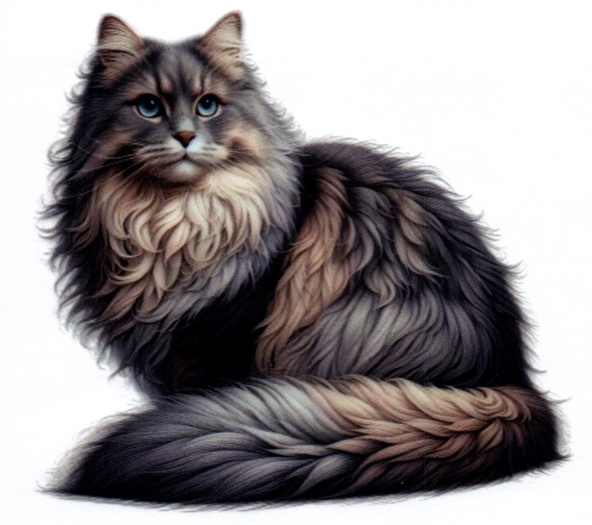 Big gray cat Single Decal 80