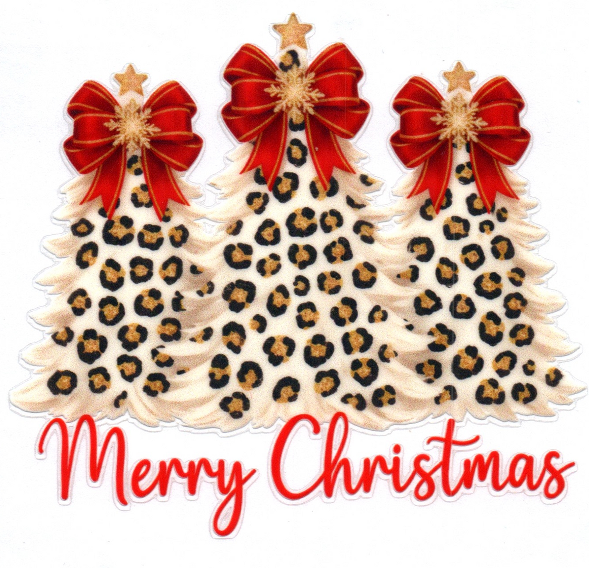 Spotted trees Merry Christmas Misc. Single Decal 80