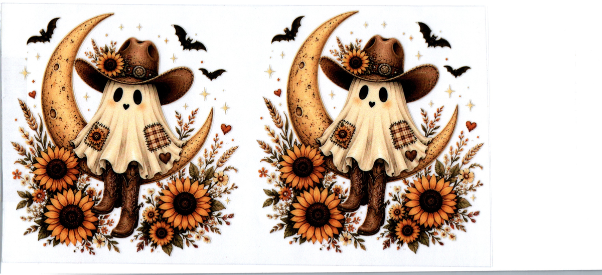 16oz patchwork cow ghost on moon halloween 81