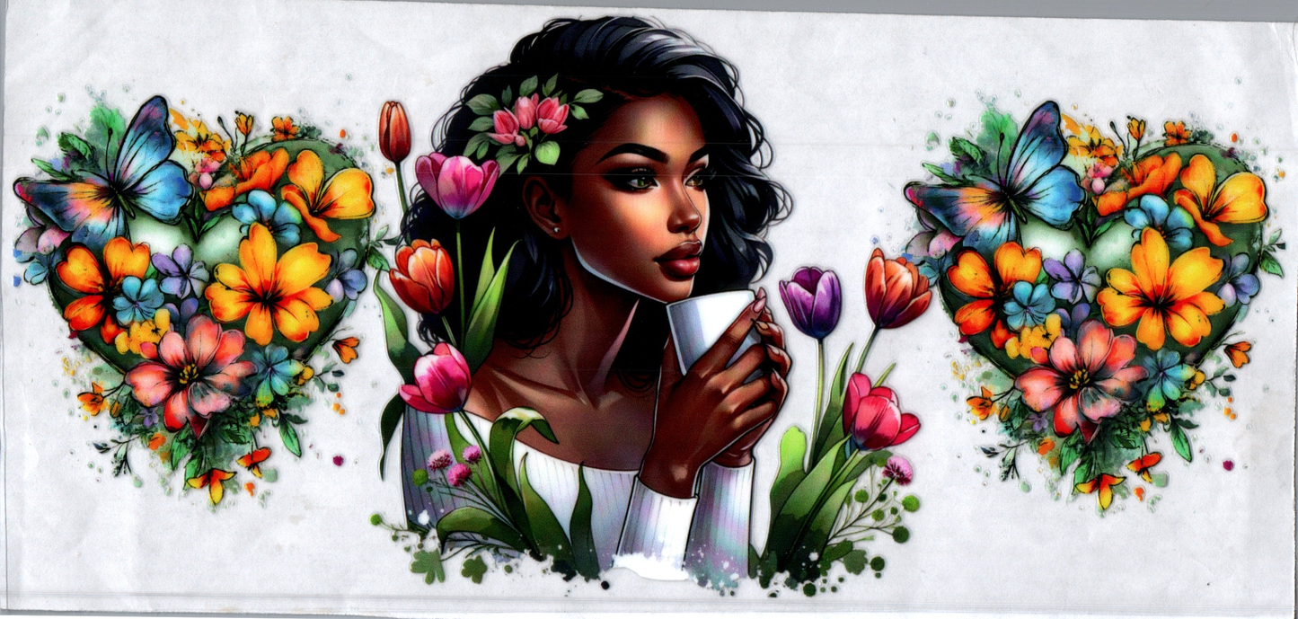 16oz Girl w/ Pretty Flowers 81
