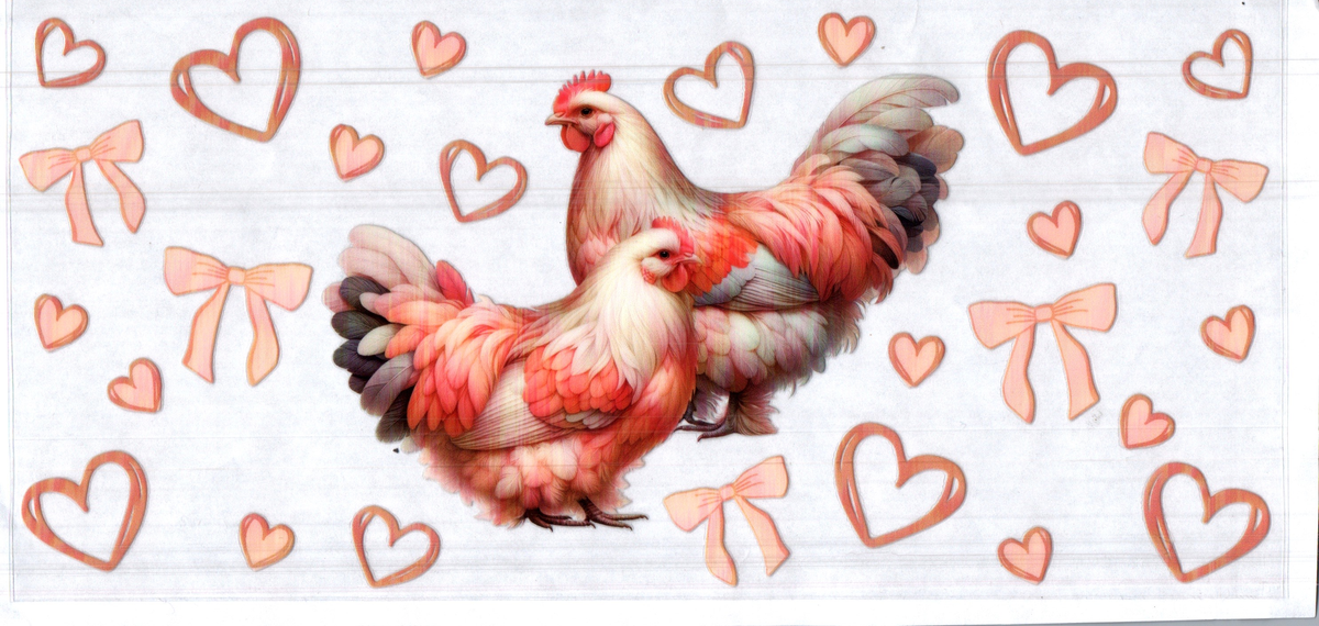 16 oz pair chickens hearts & bows assorted 81