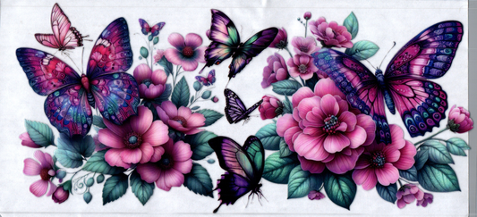 16oz Colored Butterfly 82