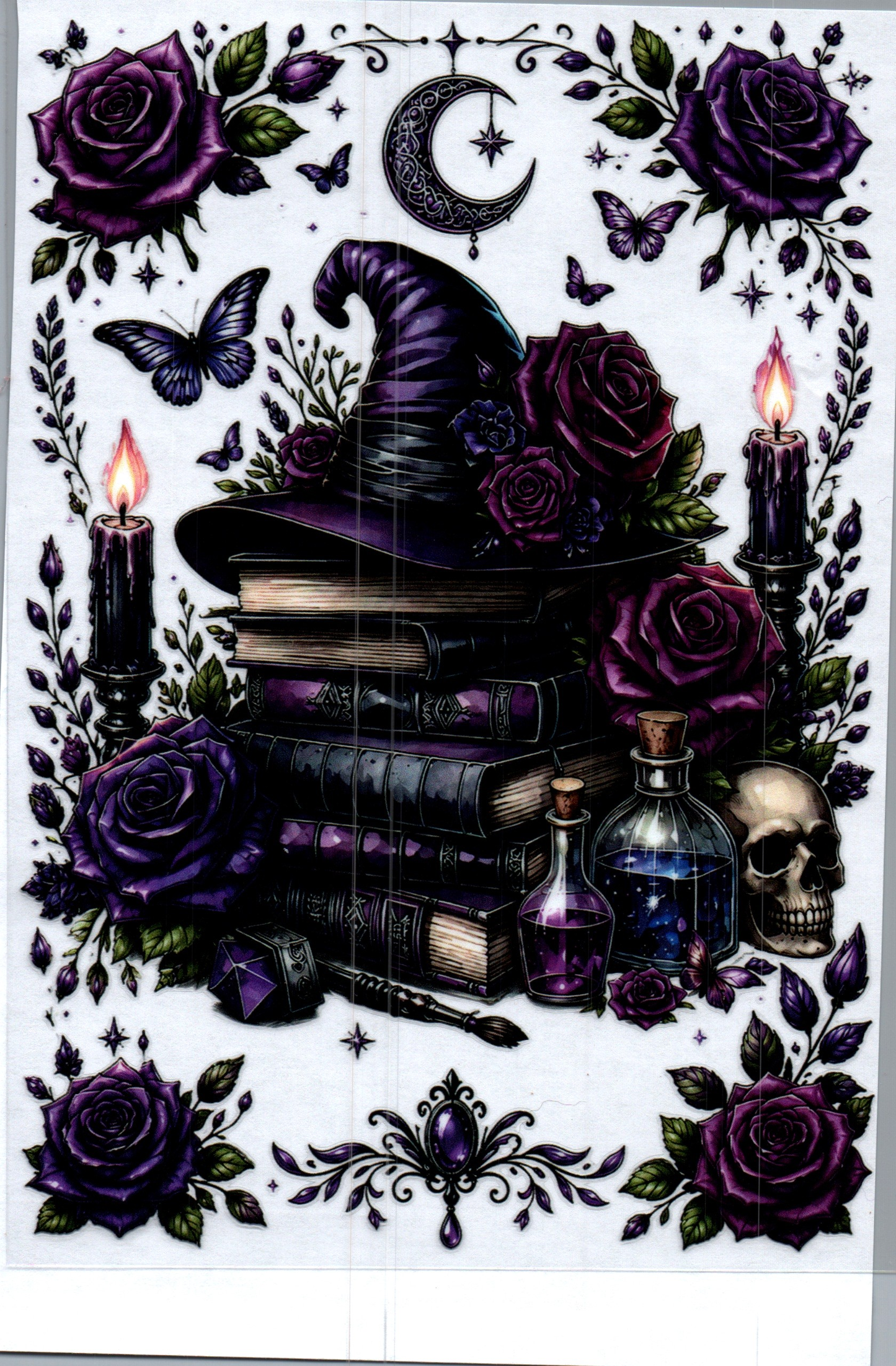 Purple Books & Hat A5 8