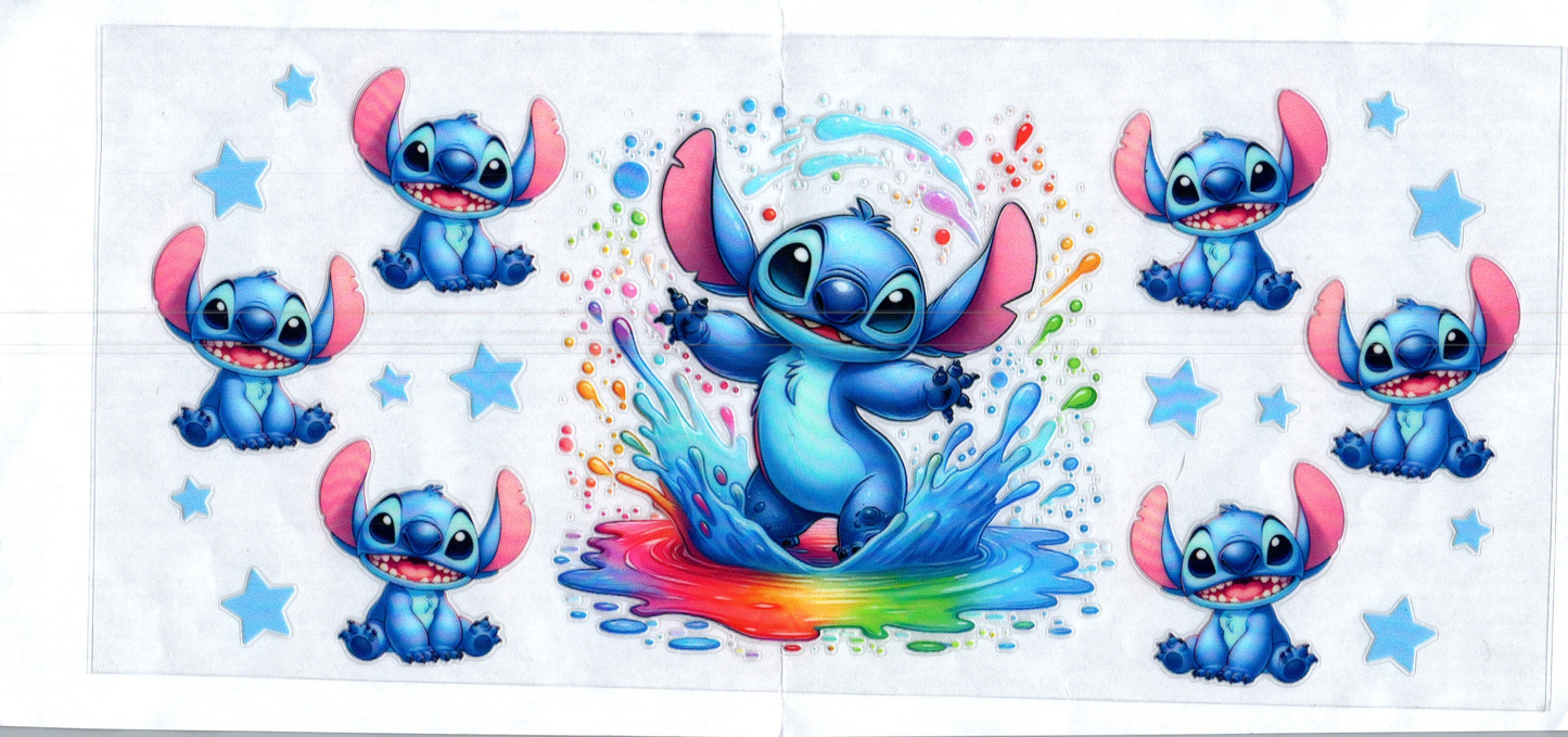16 oz Blue Guy splashing in rainbow puddle Movies/Tv 8