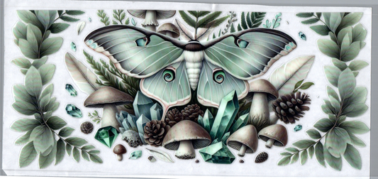 16oz Mint Green Crystals and Butterfly 84