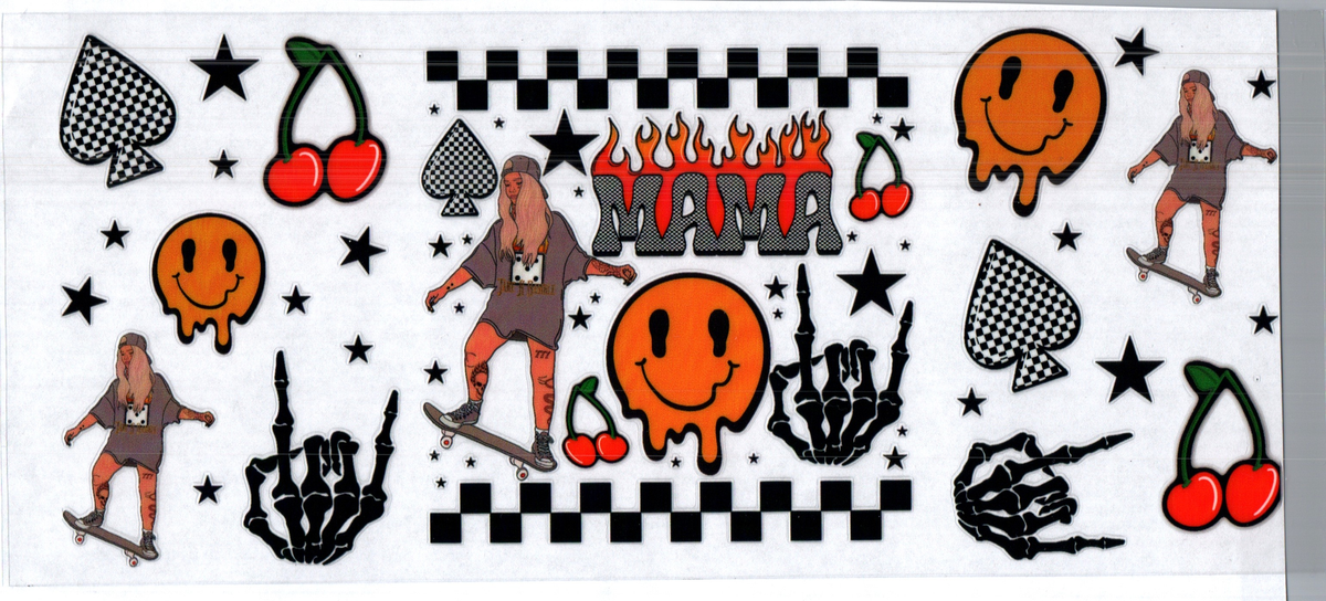 16 oz mama in flames skateboards assorted 8