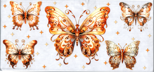 16oz Gold & Yellow Butterflies 85