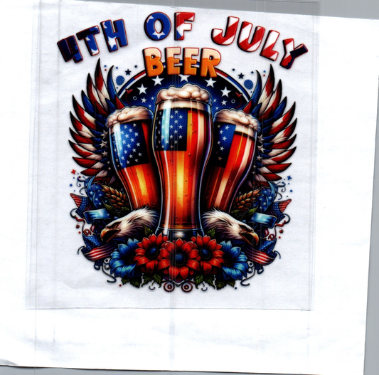 4th of July Beer Decal