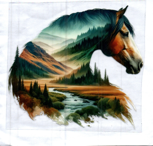 Double Exposed Horse 1 Decal