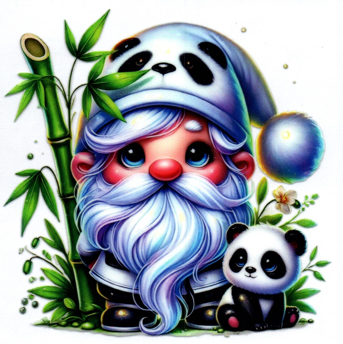Gnome 1 w/Panda cub Misc. Single Decal 87
