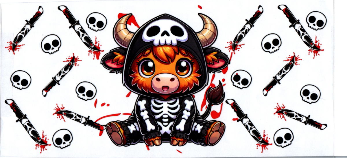 16oz highland cow skelly ghostface knives halloween 87