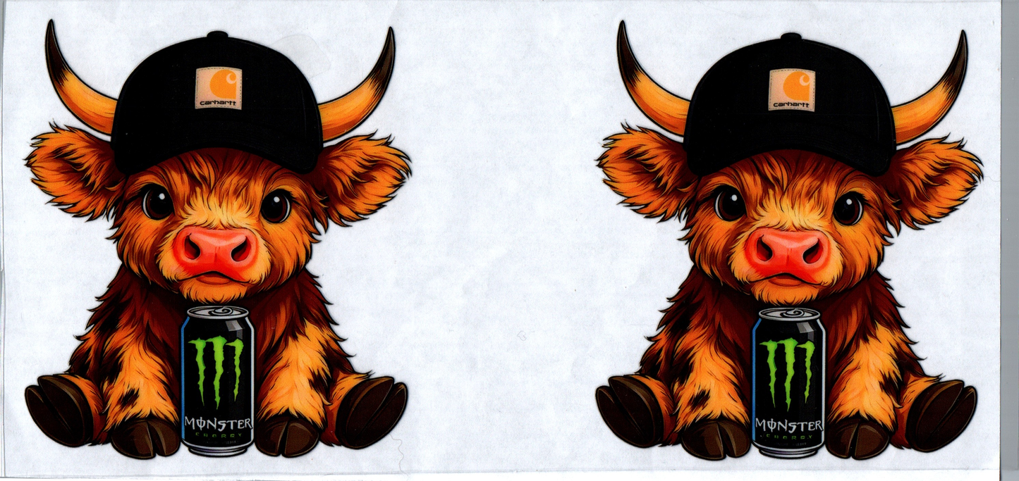 2 decals Monster Chartt Cow #88
