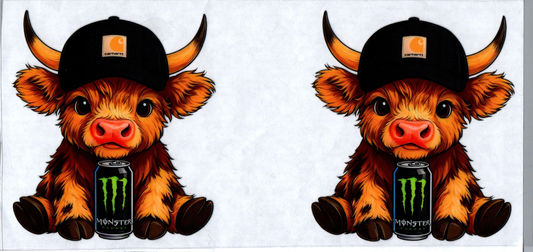 2 decals Monster Chartt Cow #88