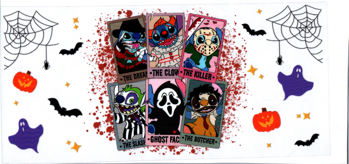 16oz Blue guy killer cards Halloween 88