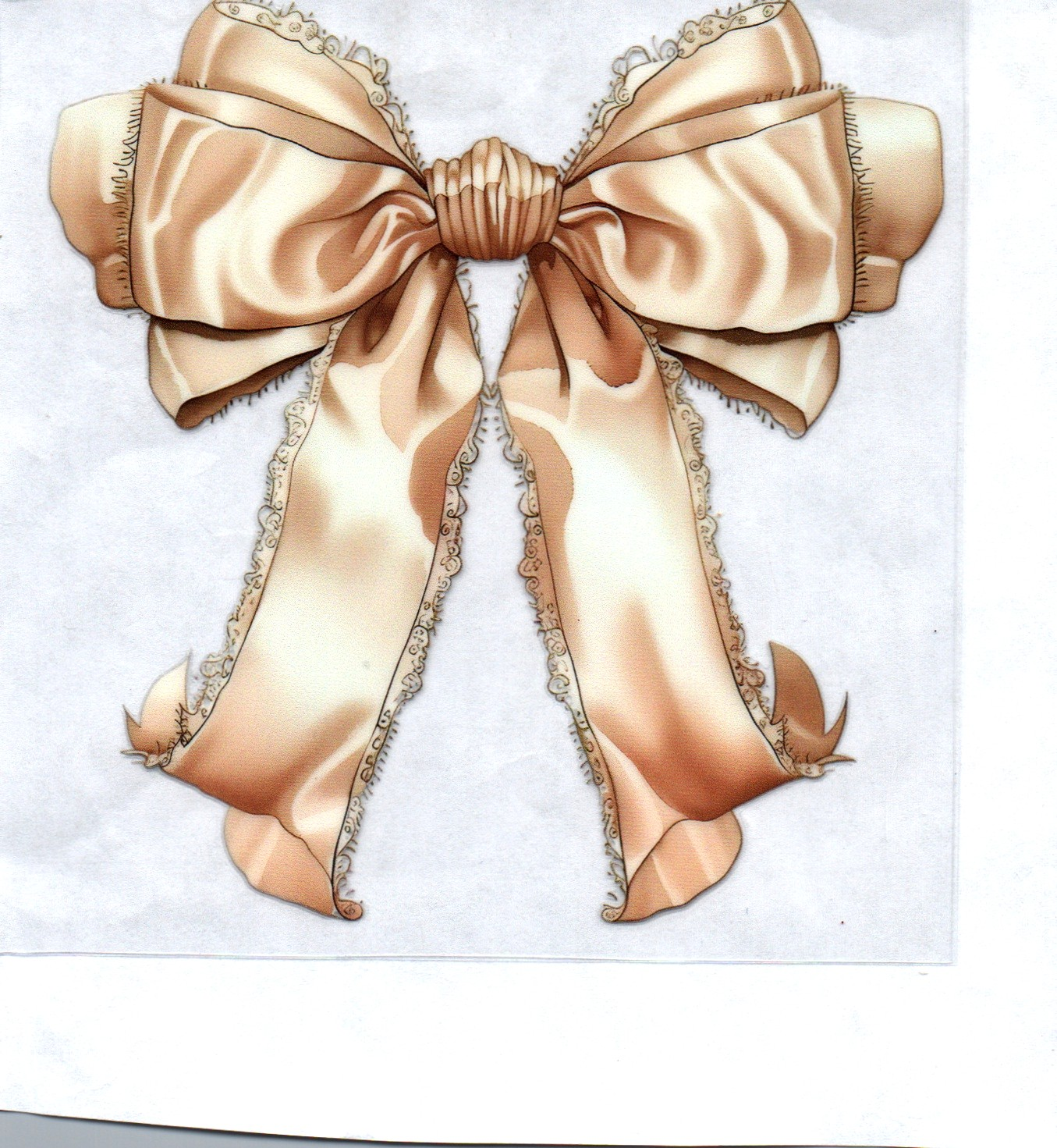 Tan silk bow Decal 9