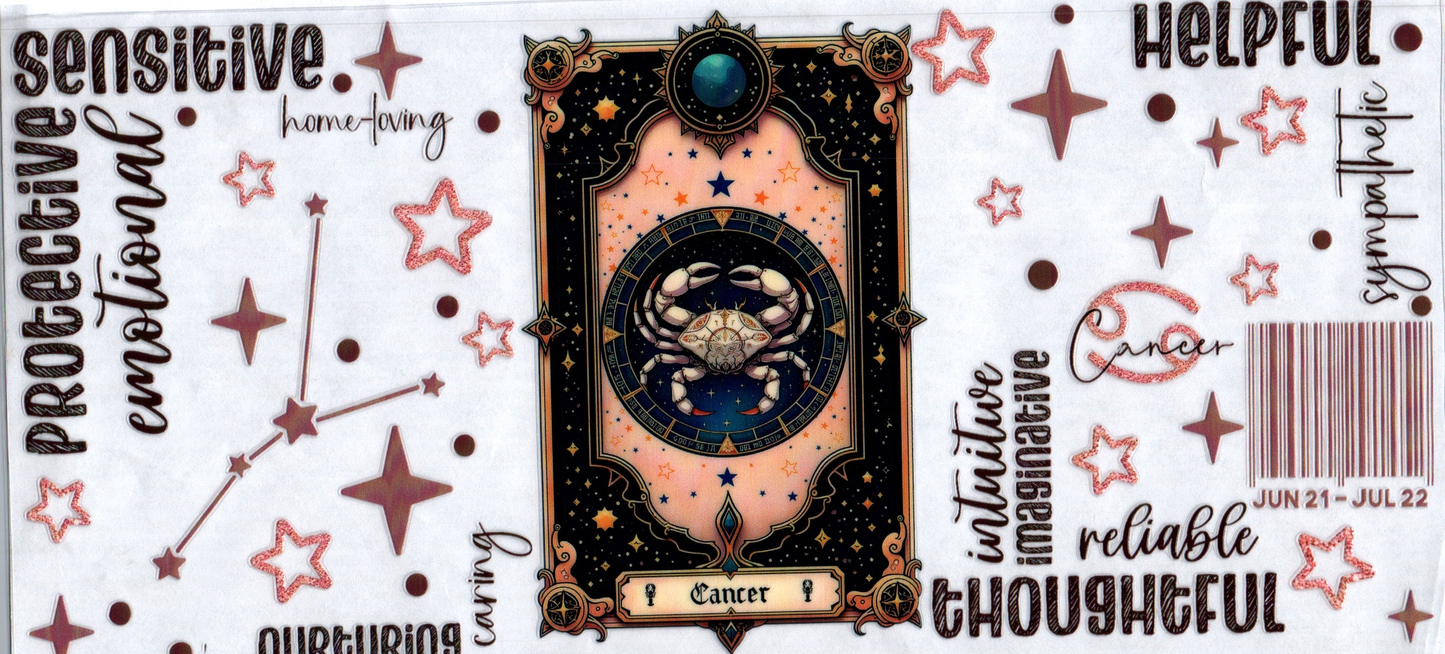 16oz Zodiac Tarot Card Cancer 9