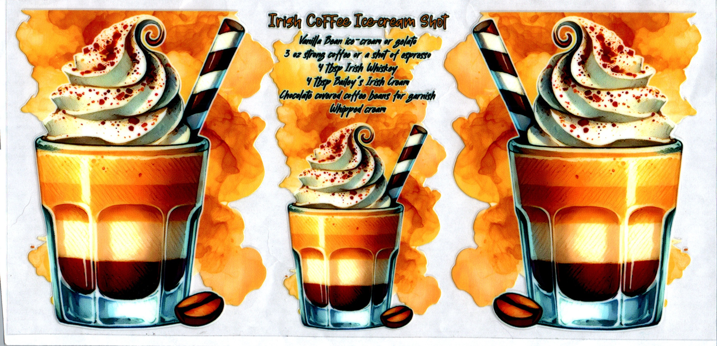 16 oz Irish Coffee Ice-cream Shot Alcohol 9