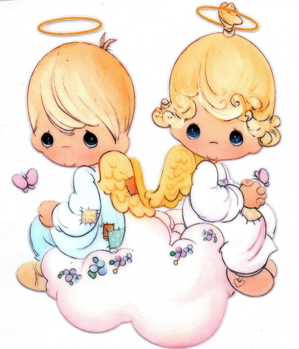 Boy/Girl Angels on cloud Precious Moments 9 Single Decal