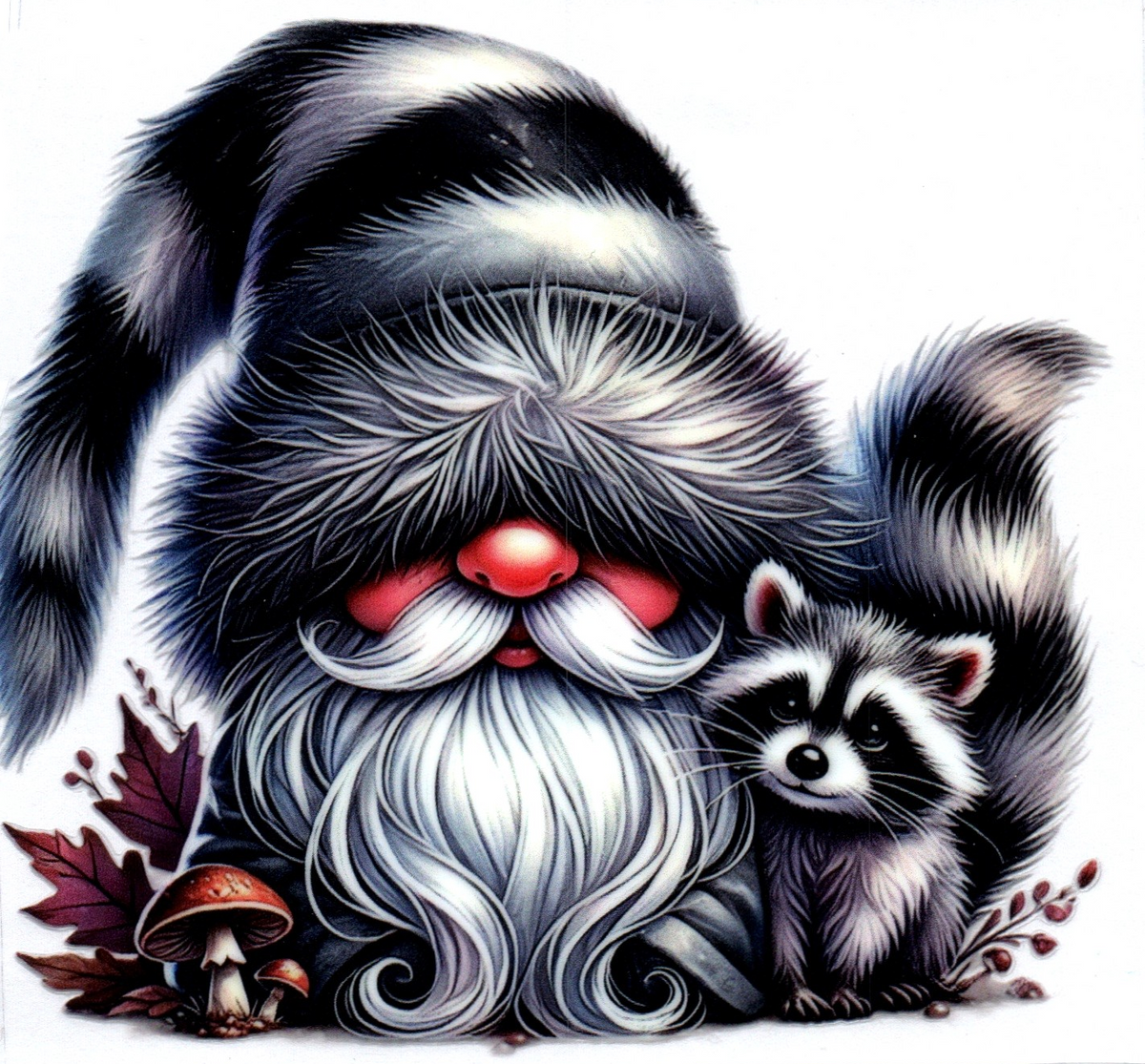 Gnome w/racoon Misc. Single Decal 91