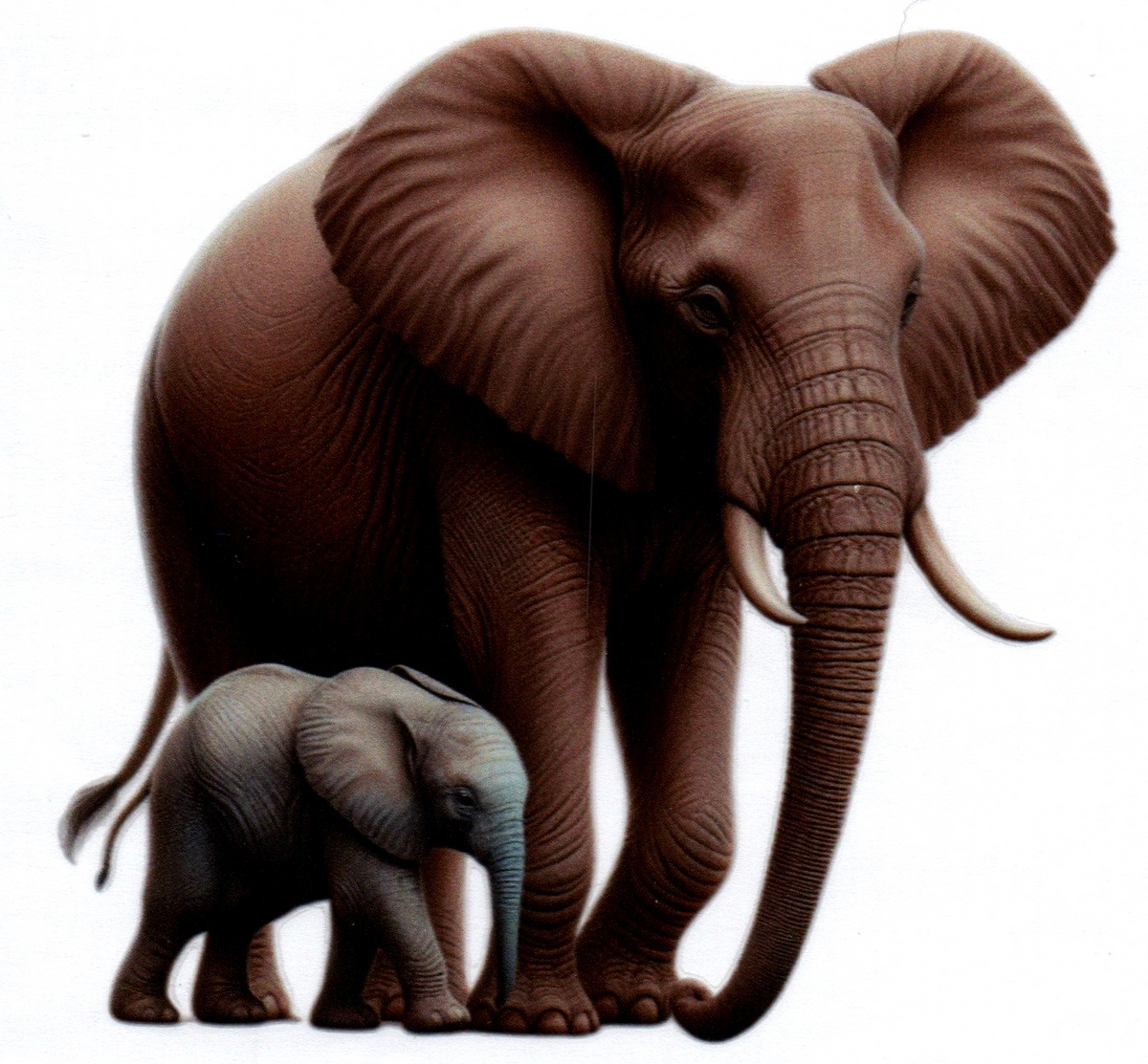 Mama Elephant & baby Single Decal 91
