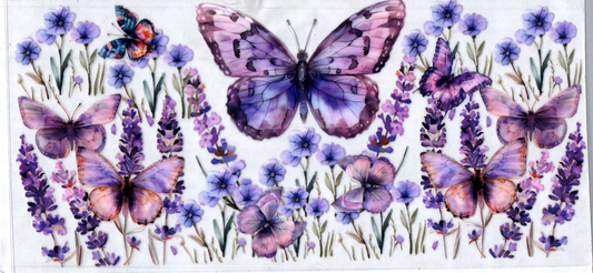 16oz Light Purple Butterflies 92