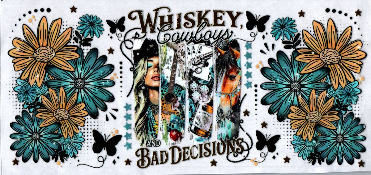 16oz whiskey cowboys and bad decisions 92