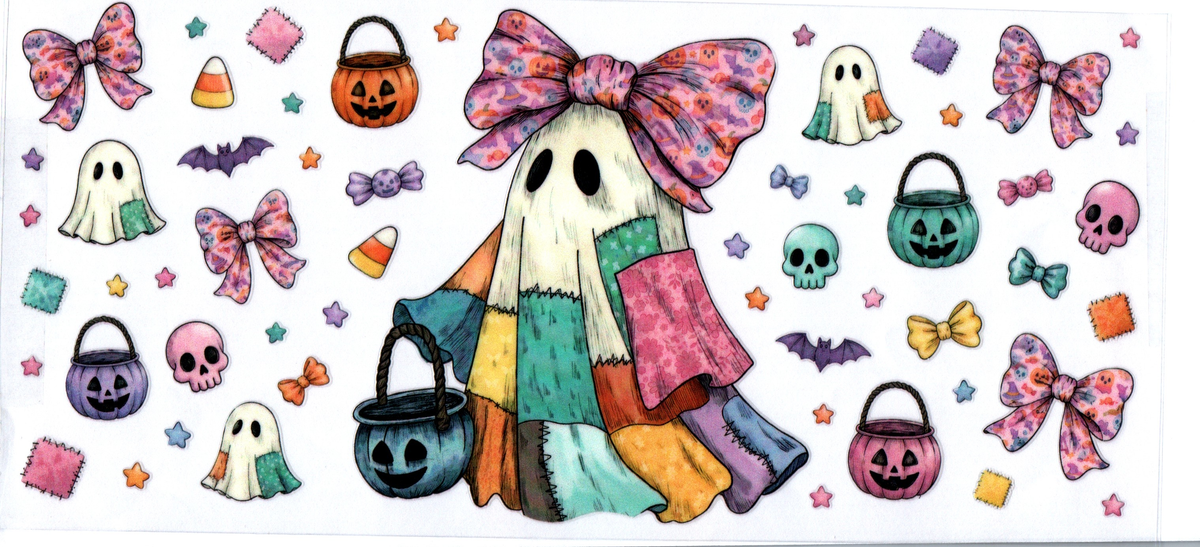 16oz patchwork quilt ghost halloween 92
