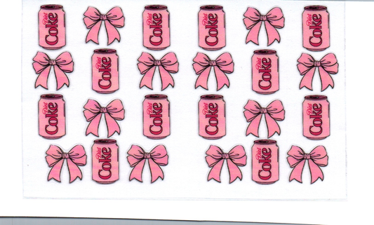 Pink Diet Coke w/bows Spray Bottle Wrap 9