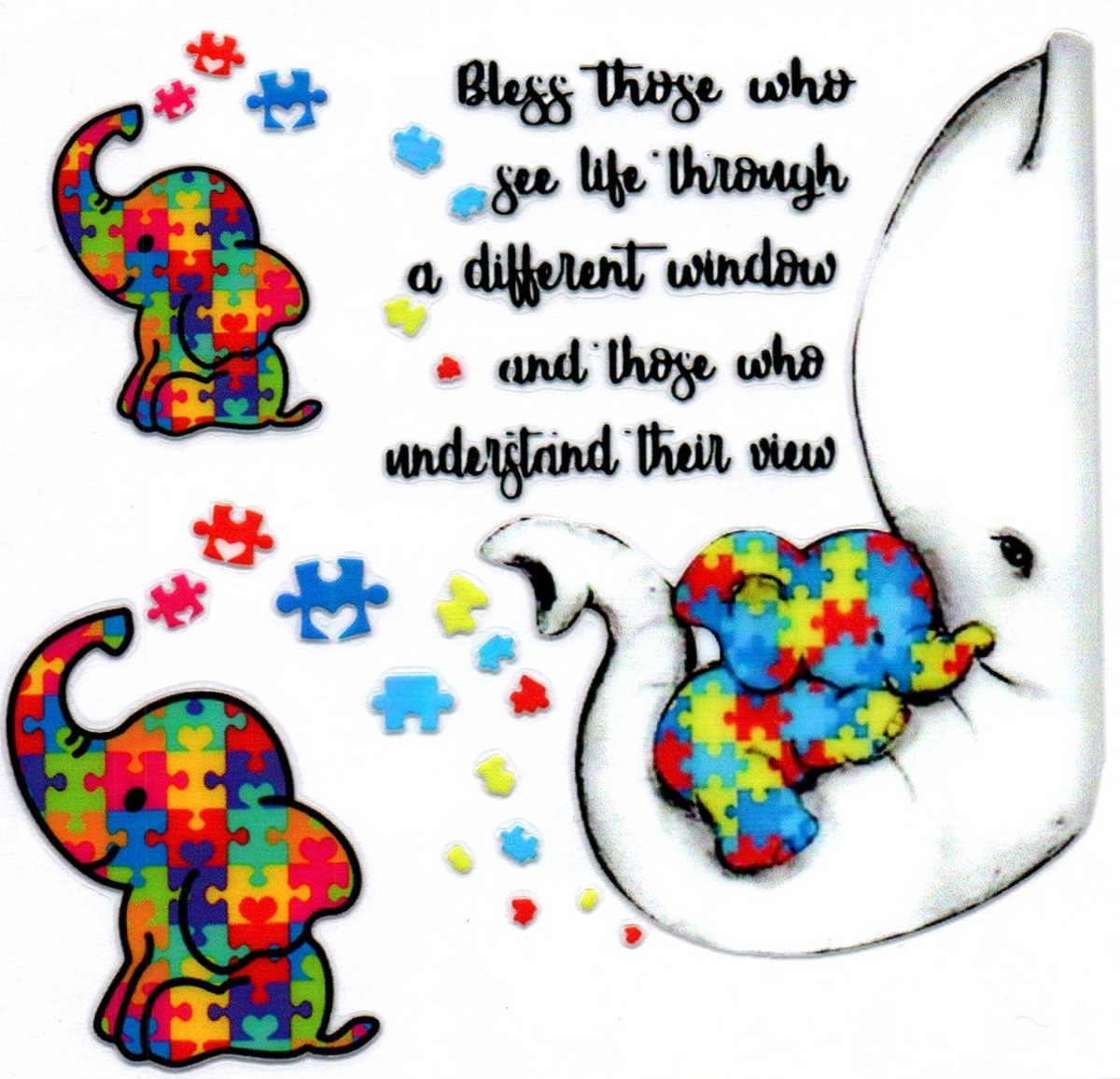 Bless those who see like through a different window Autism Single Decal 9