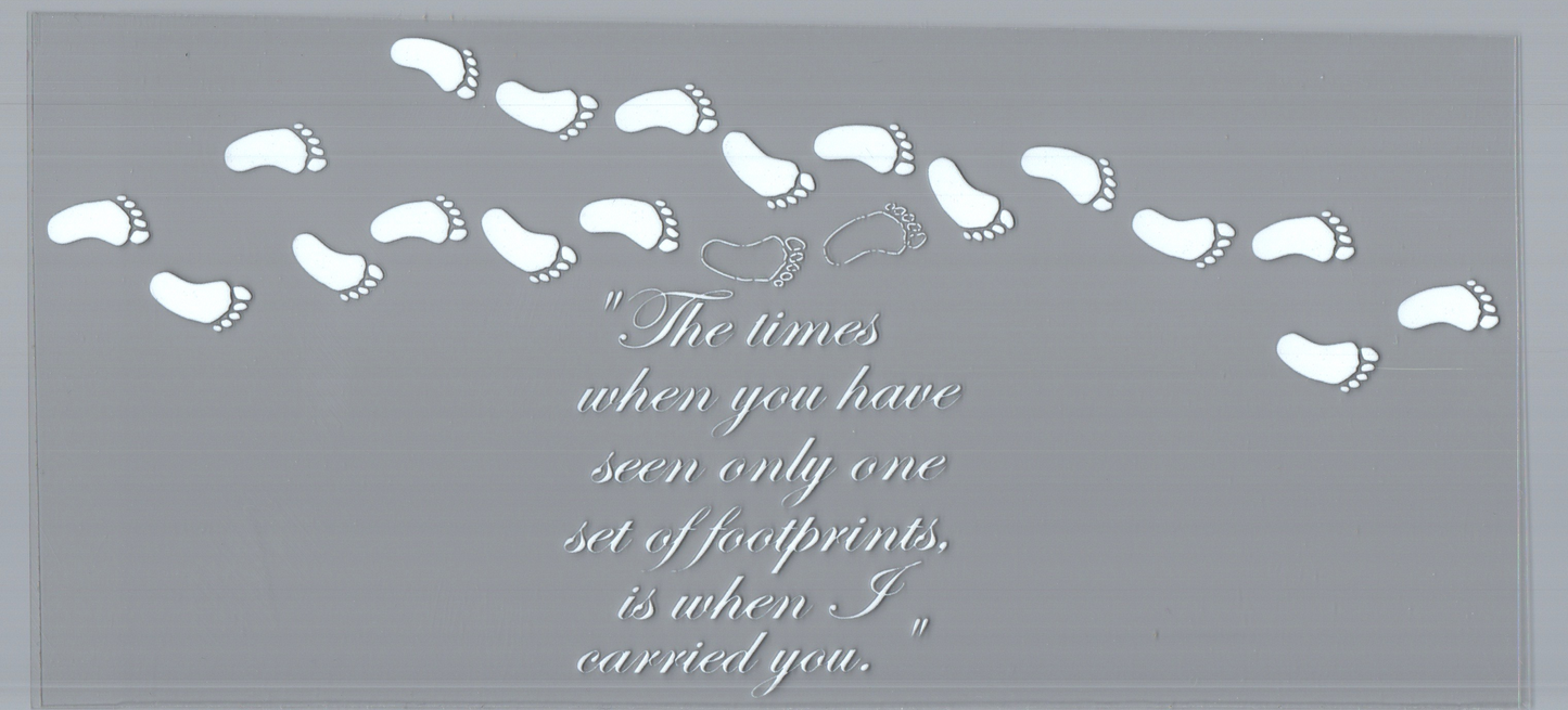 16oz White Footprints Faith 94